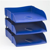 Avery DTR Letter Tray Self-stacking W270xD360xH60mm Blue Ref DR100BLU