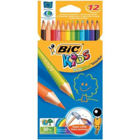 Bic Kids Evolution Pencils Colour Splinter-proof Wood-free Vivid Assorted Ref 829029 [Wallet 12]