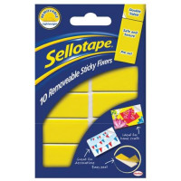 Sellotape Sticky Fixers Removable Double-sided 20x50mm 10 Pads Ref 1445286 [Pack 12]