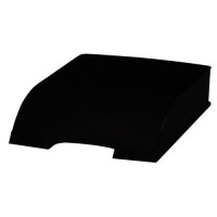 Leitz Letter Tray Robust Polystyrene High Sided with Extra Label Space Black Ref 52270095