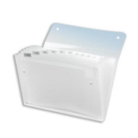 Rexel Ice Expanding Files Durable Polypropylene 13 Pocket A4 Clear Ref 2102035