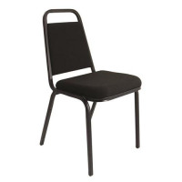 Trexus Banqueting Chair Upholstered Stackable Seat W390xD390xH460mm Charcoal with Black Frame