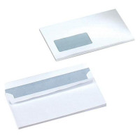 5 Star Office Envelopes Wallet Self Seal Window 90gsm White DL [Pack 500]