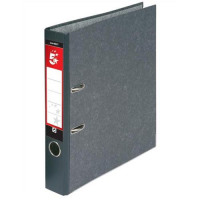 5 Star Office Mini Lever Arch File 50mm Spine A4 Cloudy Grey [Pack 10]