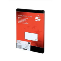5 Star Office Multipurpose Labels Laser 21 per Sheet 70x42.4mm White [2100 Labels]