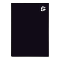 5 Star Office Notebook Casebound Hard Cover Ruled 80gsm A4 Black [Pack 5]