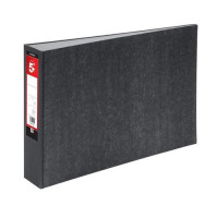 5 Star Office Lever Arch File 70mm Spine Oblong Landscape A3 Cloudy Grey [Pack 2]