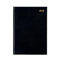 5 Star Office 2018 Diary 2 Pages Per Day Black