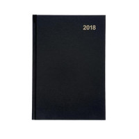 5 Star Office 2018 Diary Day to Page A5 Black