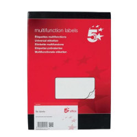 5 Star Office Spine Labels for Lever Arch File 4 per Sheet 194x62mm [400 Labels]