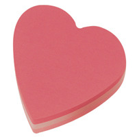 Post-it Heart 70 x 70mm Pink Notes Pack of 12 2007H