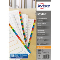 Avery Mylar Bright White 1-10 A4 Numeric Divider 05461061