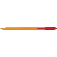 Bic Orange Fine Ballpoint Red Ink Pen (Pack of 20) 1199110112
