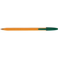 Bic Orange Fine Ballpoint Green Ink Pen (Pack of 20) 1199110113