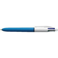Bic 4 Colour Ballpoint Pen Retractable Medium Black /Blue /Red/Green (Pack of 12) 801867