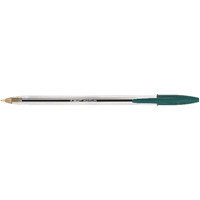Bic Cristal Medium Ballpoint Green Pen (Pack of 50) 8373629