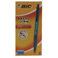 Bic Soft Feel Retractable Ballpoint Blue Pen (Pack of 12) 837398