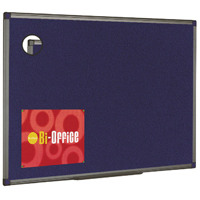 Bi-Office Aluminium Finish Felt Notice Board 600x450mm FB0443186
