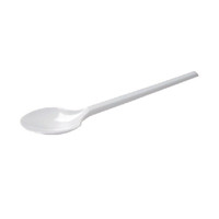 Plastic Dessert Spoon White (Pack of 100) 0512002