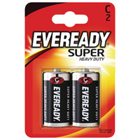 Eveready Super Heavy Duty C Batteries (Pack of 2) R14B2UP
