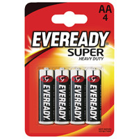 Eveready Super Heavy Duty AA Batteries (Pack of 4) R6B4UP