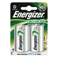 Energizer D Rechargeable Batteries NiMH (Pack of 2) HR20