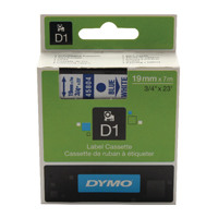 Dymo Blue on White 2000/5500 Standard Tape 19mmx7m S0720840