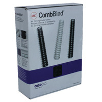 GBC Black CombBind 16mm Binding Combs (Pack of 100) 4028600