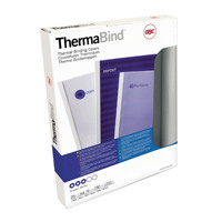 GBC LeatherGrain 1.5mm Royal Blue Thermal Binding Covers (Pack of 100) 451003U
