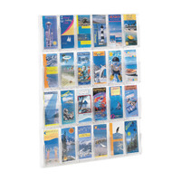 Safco Clear Pamphket Display Rack 24xDL Pockets 5600VL