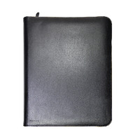 Monolith Conference Folder Zipped Leather A4 Black 2924