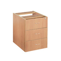 Jemini 3 Drawer Fixed Pedestal Beech KF72078