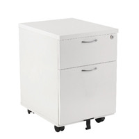 First Mobile Under Desk Pedestal 2 Drawer White