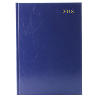 A4 Day/Page 2018 Blue Desk Diary KFA41BU18