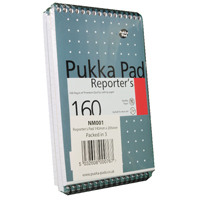 Pukka Reporters Shorthand Notebook 205x140mm Wirebound 160 Pages (Pack of 3) NM001