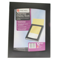 Rexel Clearview A4 Display Book Black 12 Pocket 10300BK