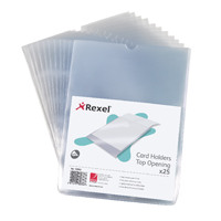 Rexel Clear Polypropylene Card Holders A5 (Pack of 25) 12093