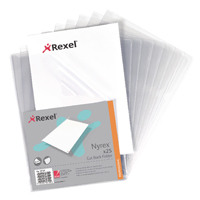 Rexel Nyrex Cut Back A4 Folder PVC Clear (Pack of 25) GFA4 12121