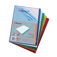 Rexel Nyrex Cut Back A4 Folder PVC Assorted (Pack of 25) PFA4C 12131AS