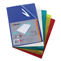 Rexel Nyrex A4 Assorted Cut Flush Folders (Pack of 25) 12161AS