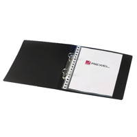 Rexel Budget 2 Ring Binder A5 25mm Polypropylene Black (Pack of 10) 13428BK