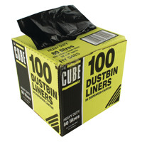 Le Cube Black 80 Litre Dustbin Liner Dispenser (Pack of 100) 0483