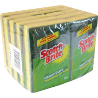 3M Scotch-Brite Heavy Duty Washing Up Scouring Sponge (Pack of 10) UU003643432