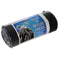 Safewrap Black Tie Handle Refuse Sacks on a Roll (Pack of 40) 0447