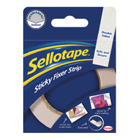 Sellotape White Sticky Fixers Strip 25mmx3m 484330
