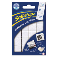 Sellotape Outdoor Sticky Fixers 20 x 20mm Pack of 48 1445421