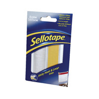 Sellotape Sticky Hook and Loop Strip 1445183