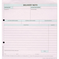 Custom Forms White/Pink 2-Part Delivery Note (Pack of 50) HCD02