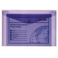 Snopake Polyfile Electra Foolscap Plus Purple (Pack of 5) 11162