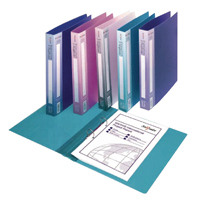 Snopake Polypropylene Executive A4 Ring Binder 25mm Electra Assorted (Pack of 10) 13377